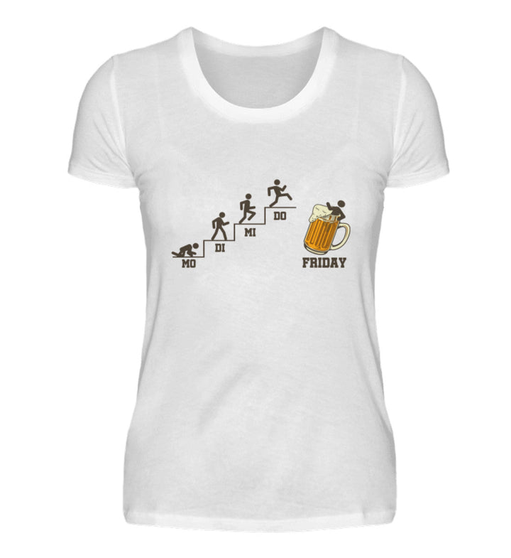Freitags Bier  - Damenshirt (100% Baumwolle)