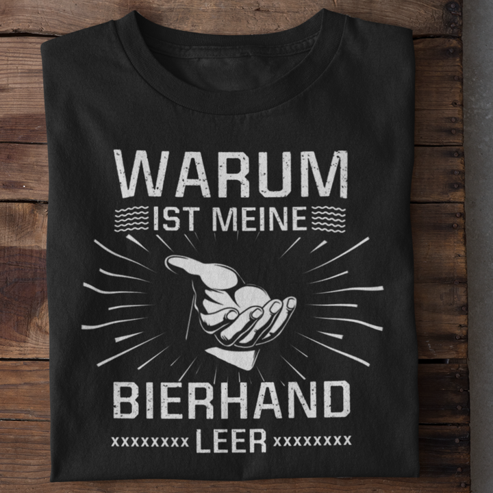 Bierhand leer  - Herren Shirt